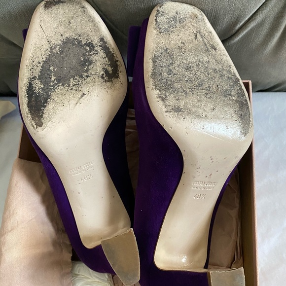 Miu miu suede purple pumps - Picture 6 of 7